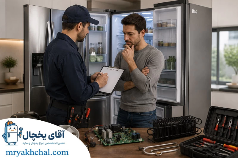 هزینه تعمیر یخچال الجی و عوامل موثر بر قیمت