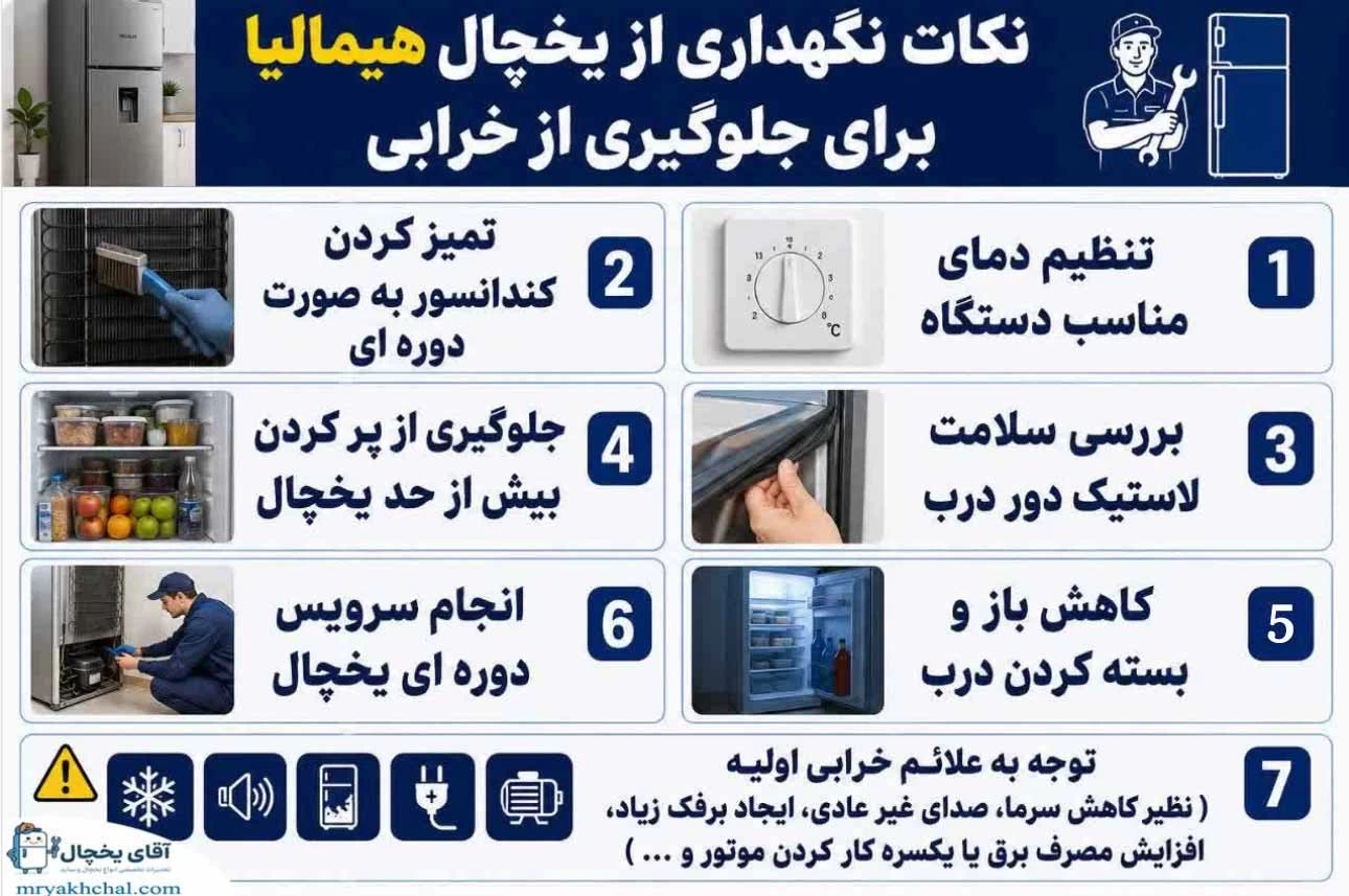 نکات نگهداری از یخچال هیمالیا برای جلوگیری از خرابی