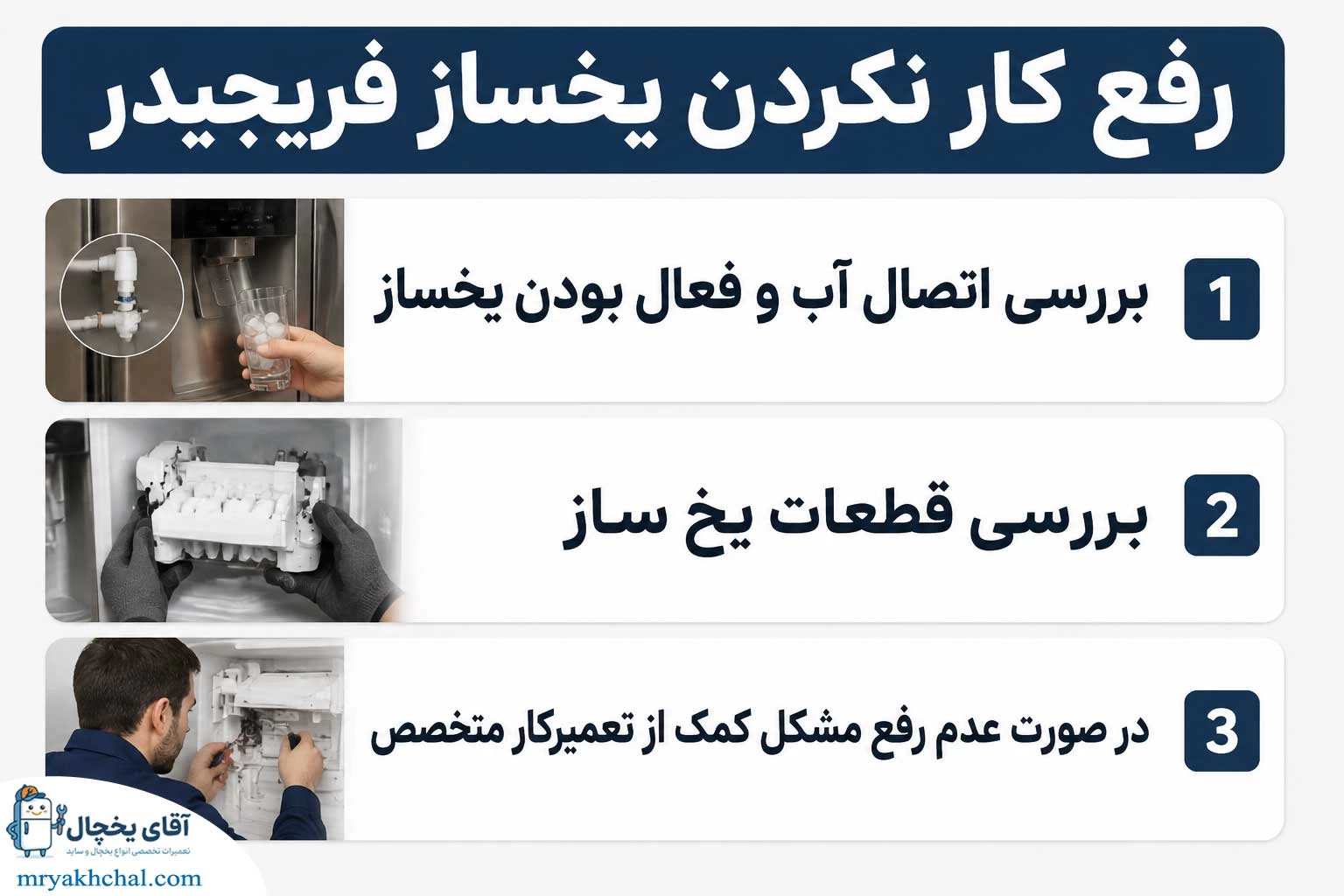کار نکردن یخساز فریجیدر