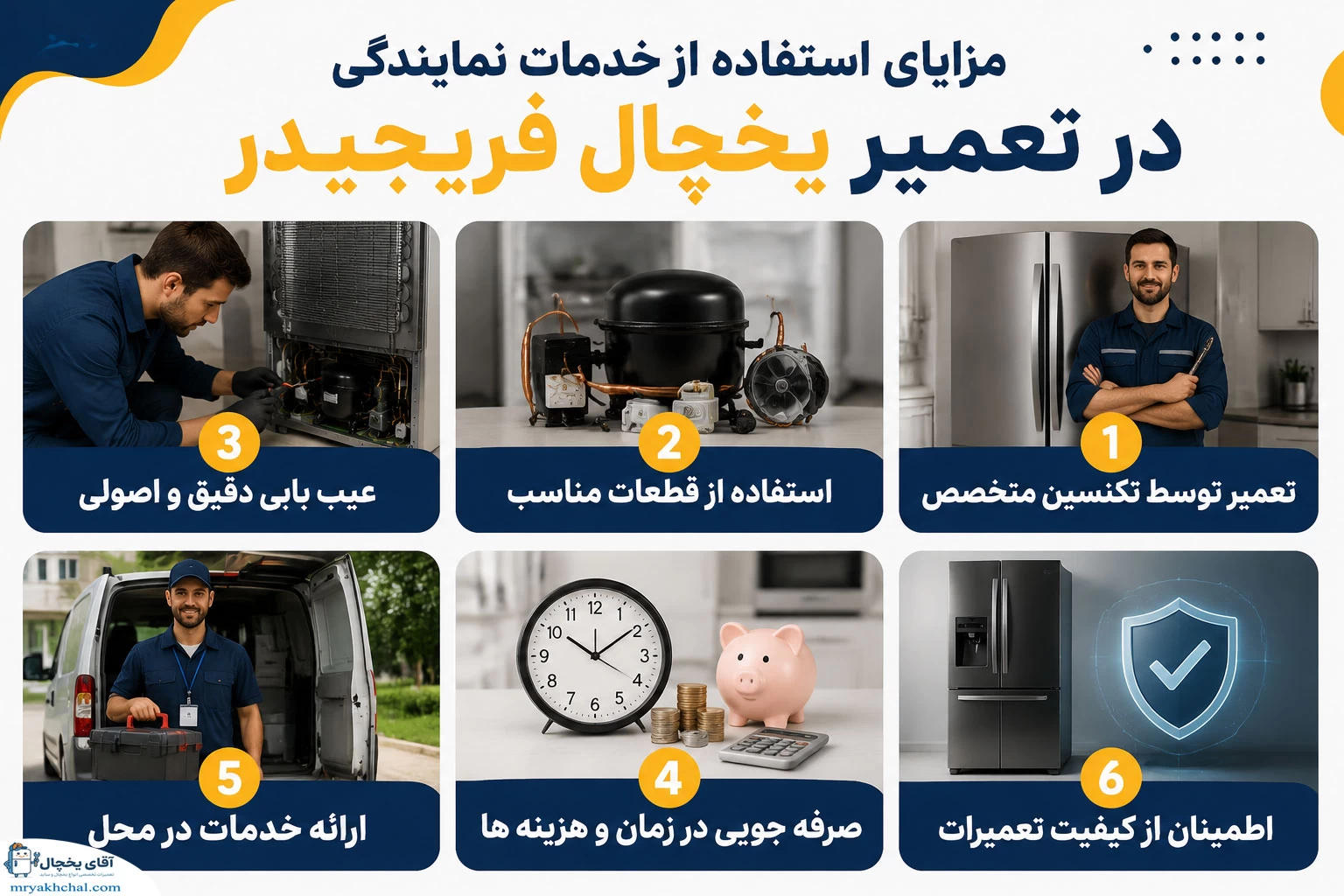مزایای استفاده از خدمات نمایندگی در تعمیر یخچال فریجیدر