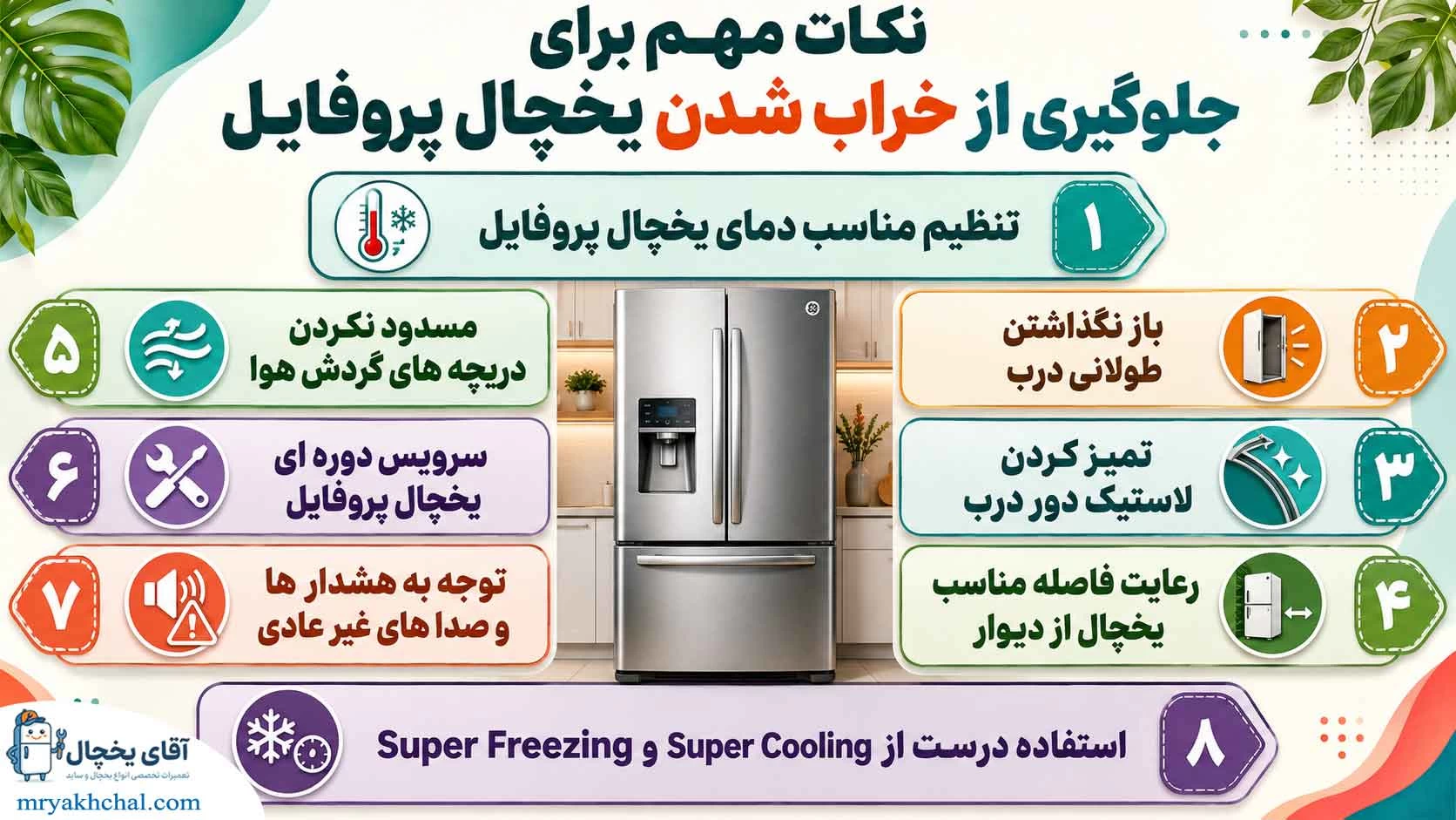 نکات نگهداری از یخچال پروفایل برای جلوگیری از خرابی