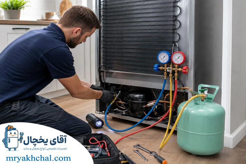 رفع نشتی و شارژ گاز یخچال