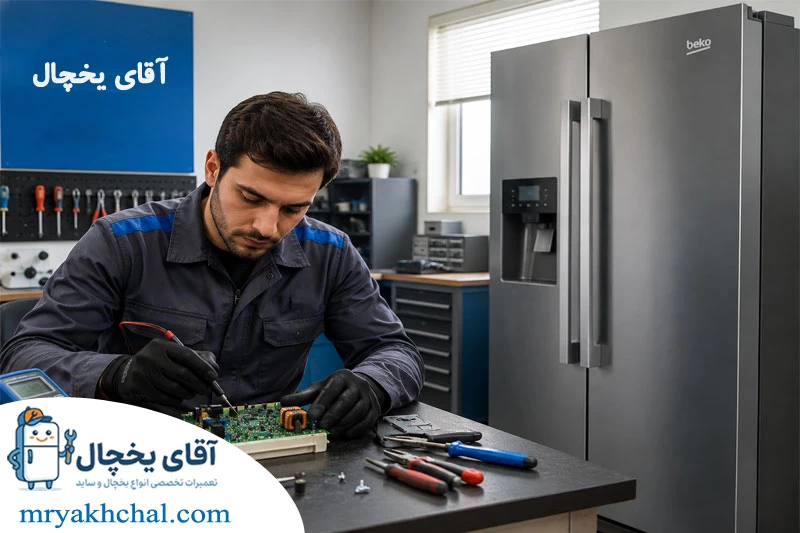 تعمیر برد الکترونیکی یخچال بکو