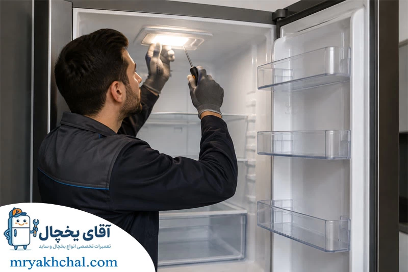 روشن نشدن چراغ داخل یخچال نف