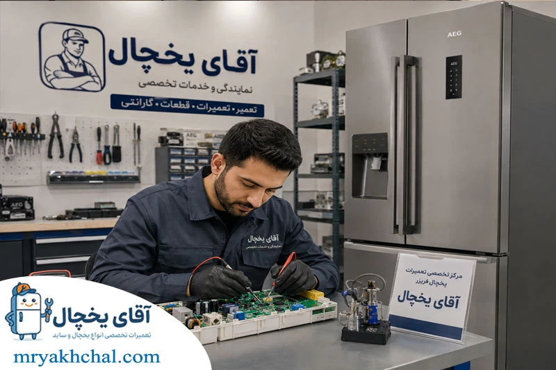 تعمیر برد الکترونیکی یخچال آاگ