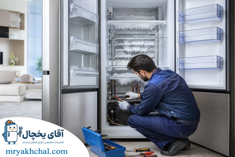 رفع برفک و تعمیر سیستم دیفراست یخچال پارس