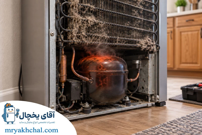 داغ شدن بیش از حد کمپرسور