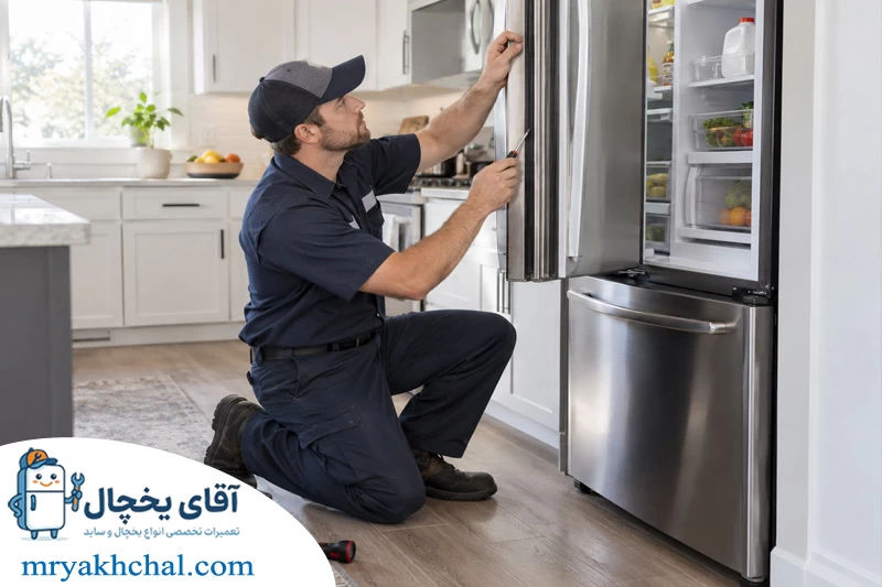 تعمیر درب یخچال در محل