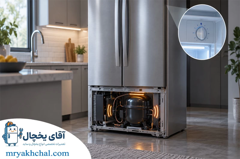 موتور یخچال یکسره کار می کند