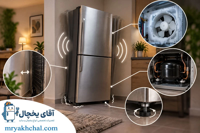بررسی انواع صداهای یخچال، علت و روش رفع آن ها