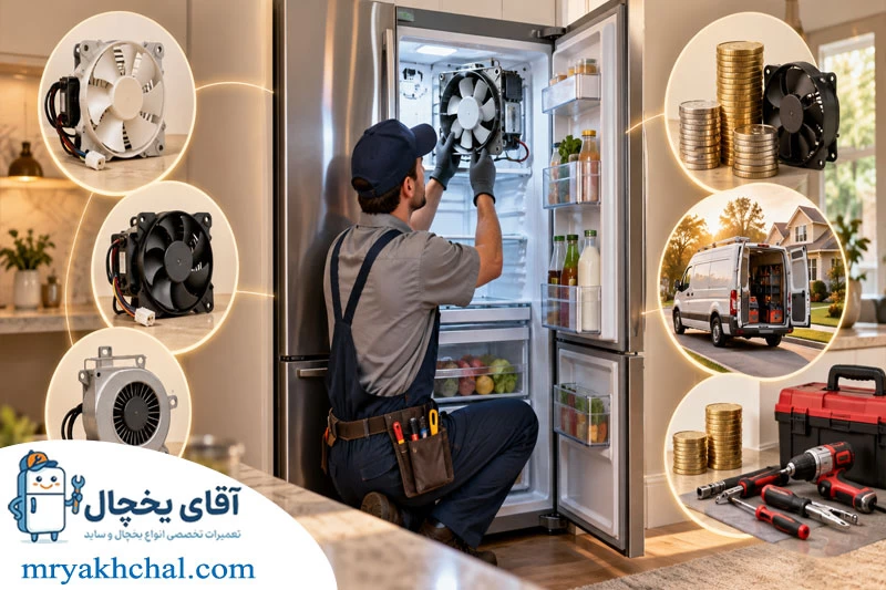 هزینه تعویض فن یخچال 
