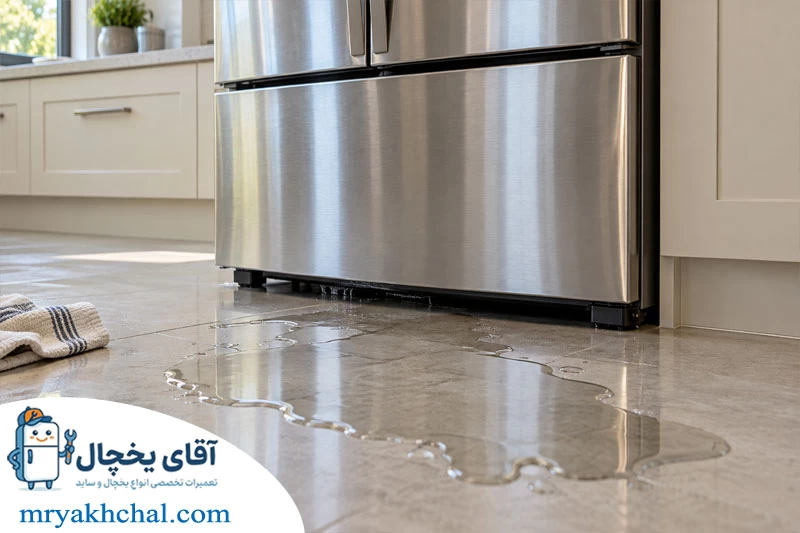 آب دادن یخچال یا جمع شدن آب زیر آن