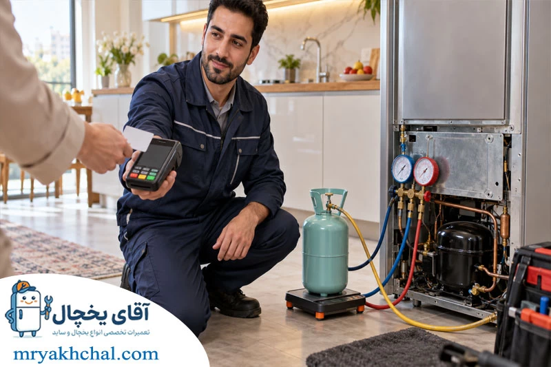هزینه شارژ گاز یخچال